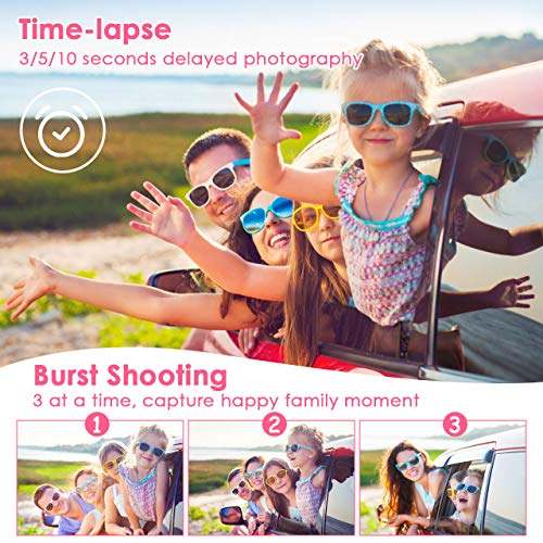 XDDIAS Kinder Kamera, DigitalKamera mit 32GB SD Karte und 2,4'' Bildschirm, Wiederaufladbar Spielzeug Digital Camcorder… – Bild 6