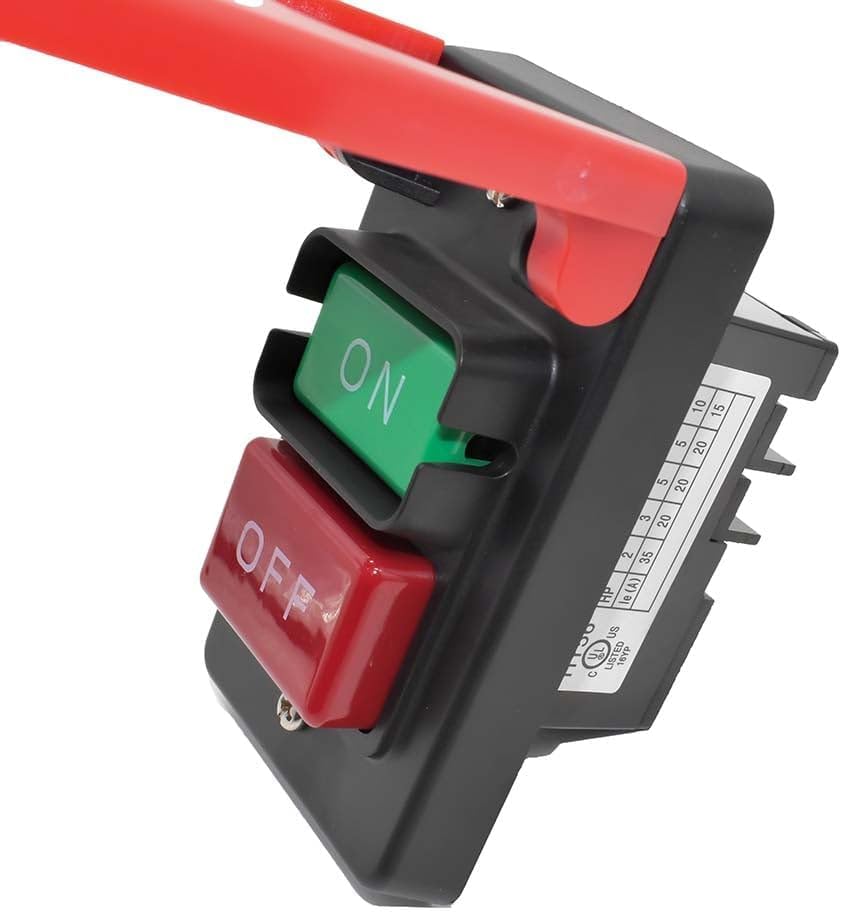 Side view of Superior Electric SW56 switch showing both ON and OFF buttons