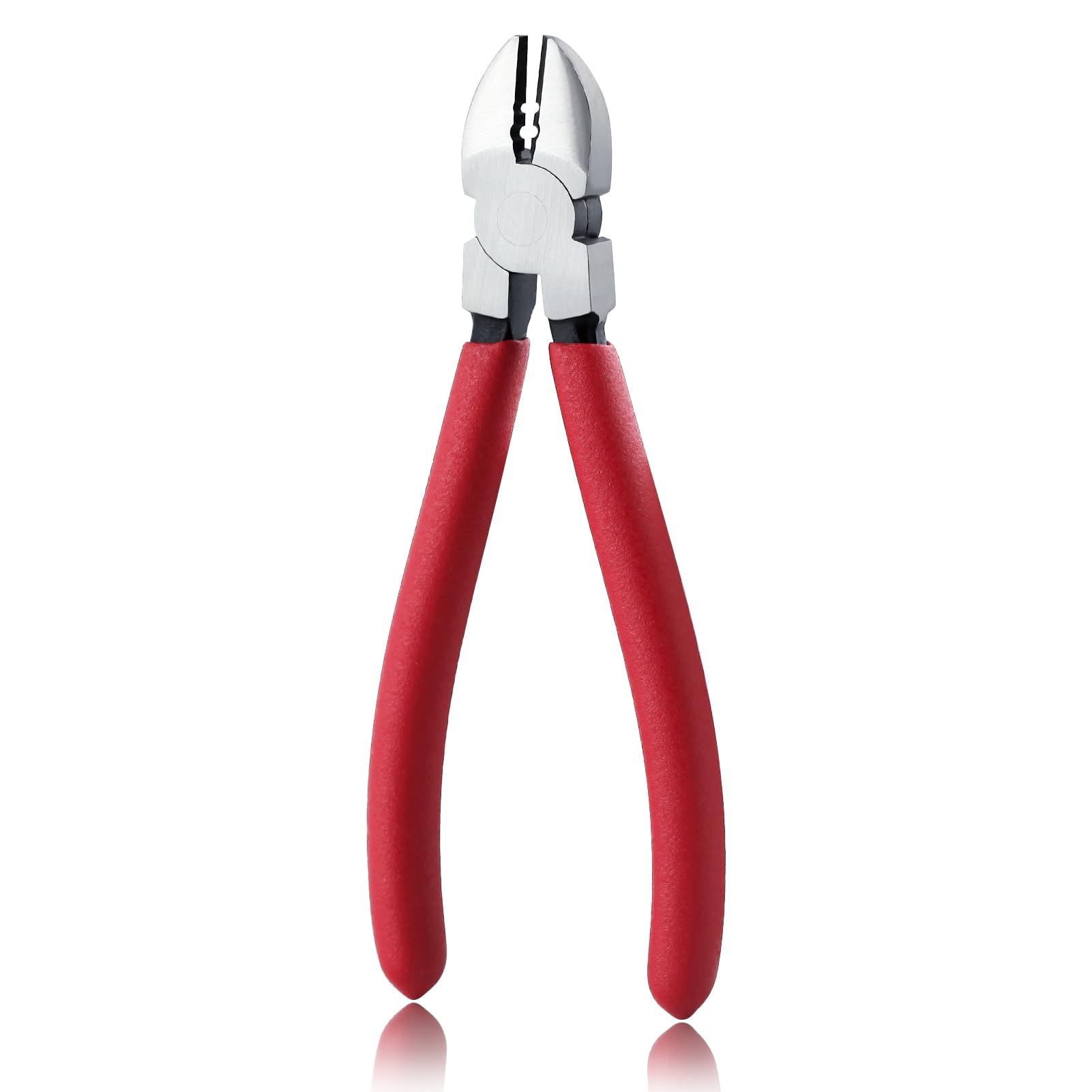 6 Inch Diagonal Cutting Pliers with Wire Stripping Holes Precision Side Cutter Sharp Diagonal Cutters Compact Wire Cutters Floral Wire Cutter for Crafting Wire Plastic Floral Cutting