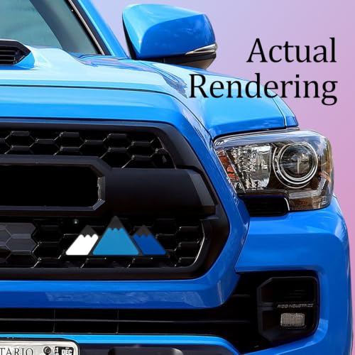 Image of Grille Decor Badge, Tri-Color Grille Insert Trims | Tri-Color Grille Badge Emblem Decoration Accessories Car Truck Label Fit for Most Vehicles