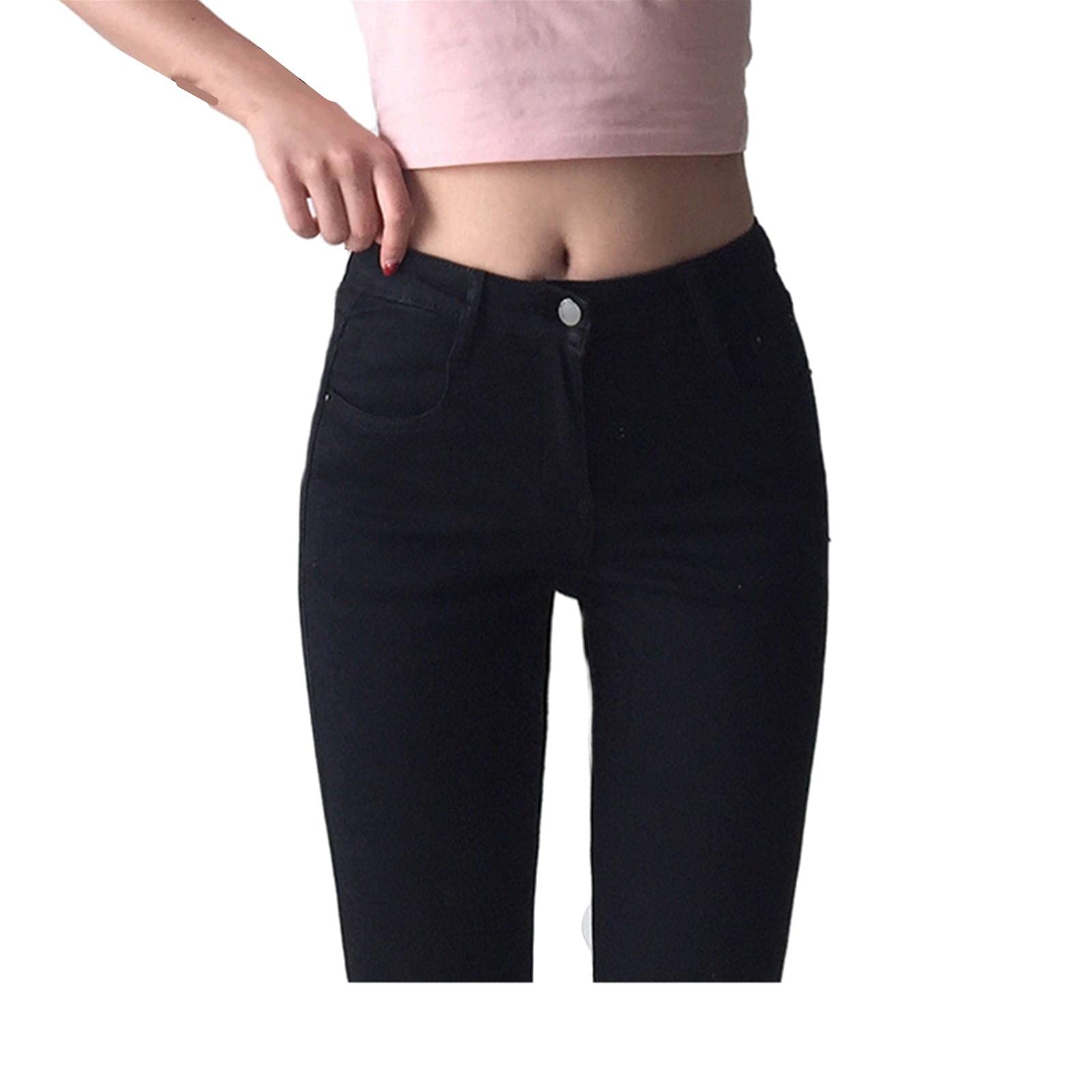 UKKO Jeans da Donna Jeans A Vita Alta Donne Femminili Elasticizzanti Pantaloni Pantaloni Pantaloni Matita Skinny Jeans
