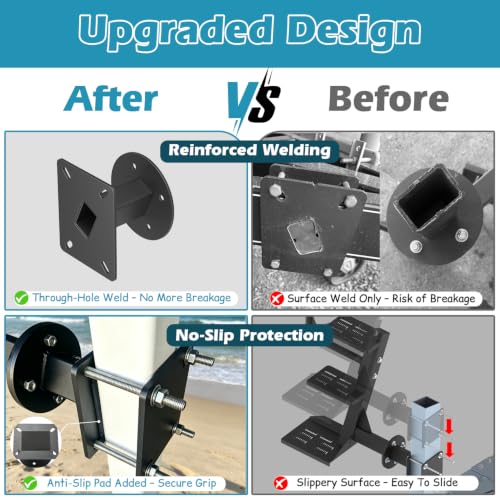 Image of Adjustable 3-Step Boat Trailer Steps | Side Mount | Anti-Slip