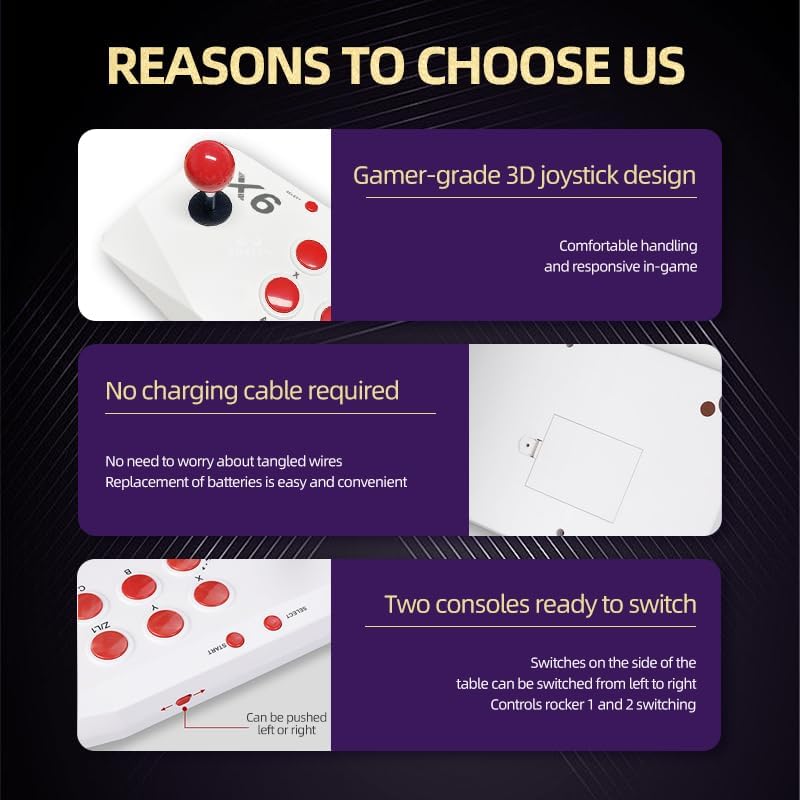 Miniatura 6 de Consola de videojuegos Arcade Retro Game Stick 128G 40000 Juegos 4K TV Salida HD Plug & Play para máquina de juego Atari con joystick Arcade (1