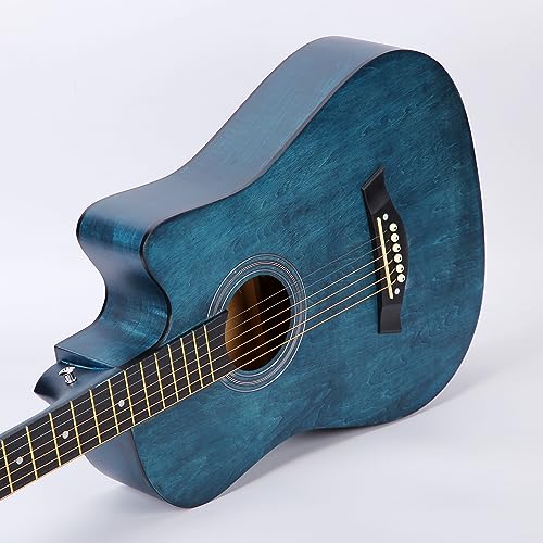 Image of I-280 38 Inch Blue Spruce Cutaway Acoustic Guitar with Dual Action Truss Rod