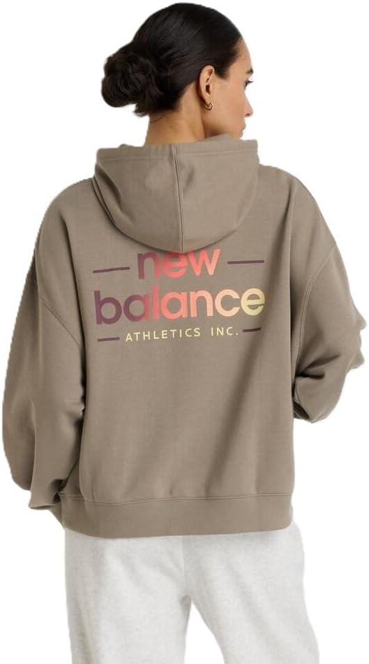 New Balance Womens Multi Color Logo Hoodie - Image 3