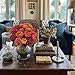 FOUSUKA 3 Bundles Fall Artificial Flowers Bouquet Fake Peony Silk Chrysanthemums Autumn Faux Floral Arrangements for Home Decor Indoor Living Room Kitchen Table Centerpieces Decoration (Fall Colors)