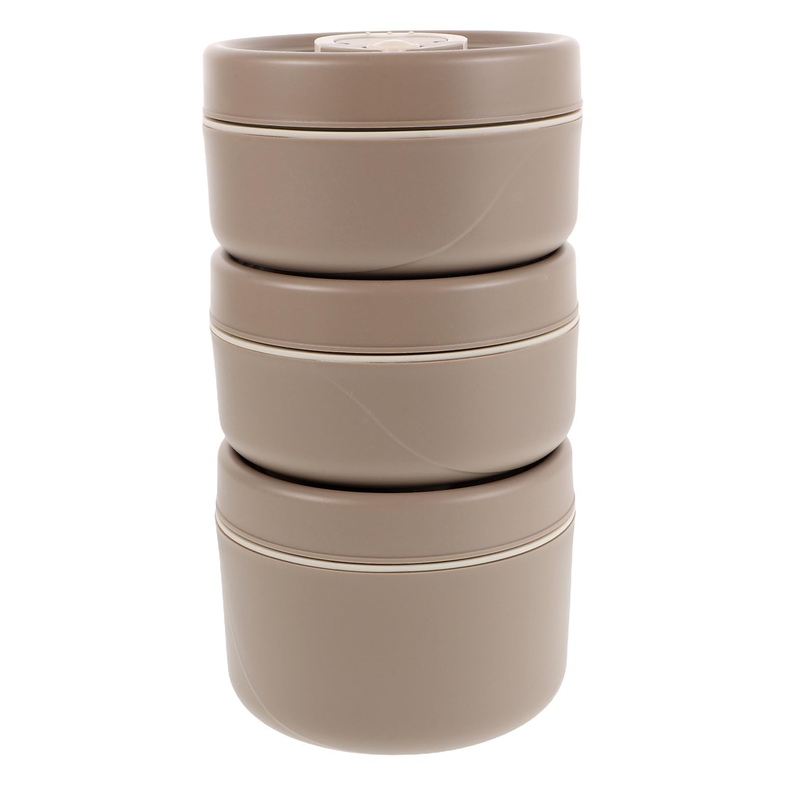 Zerodeko Fiambrera Portátil Apilable de 3 Piezas con Acero Inoxidable y Bolsa Térmica Aislante para Comidas Calientes en Picnics y Almuerzos de Oficina