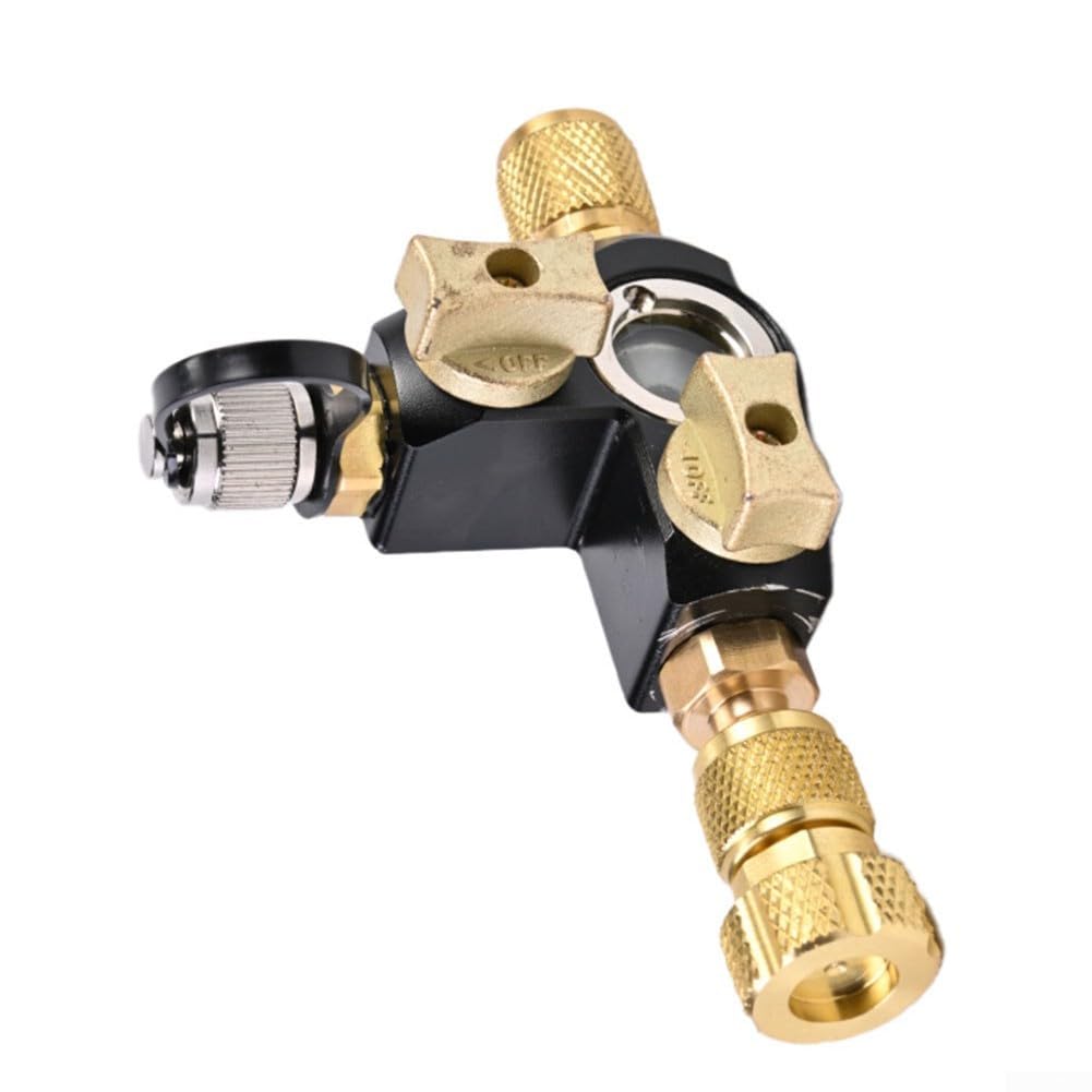 Kit de herramientas de extracción de núcleo de válvula, extractor dual de vidrio de vista para sistemas HVAC Mini-Split de latón y acero inoxidable, núcleos 1/4 12