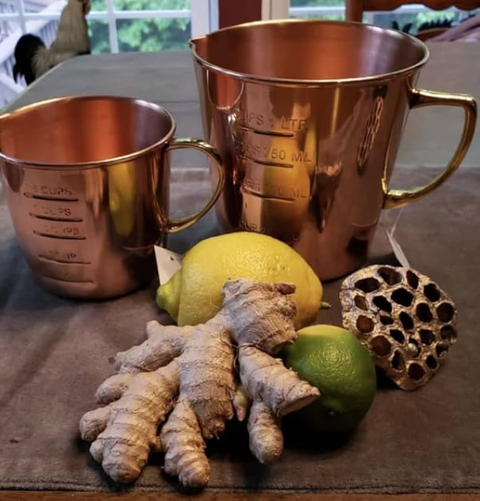 Amazon.com: 2.5 Cup Copper Measuring Cup | Liquid Measuring