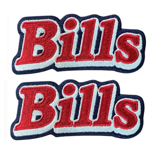 B-Sheep 2 PCS Red Word Lettering Patch Embroidered Iron On Patches for Decorate Craft Clothes