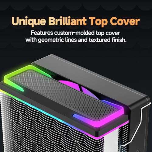 Image of Delta A40 SE BK ARGB CPU Cooler,Unique Top Cover,Direct-Touch Φ6mm*4 Heatpipes,TDP 190W,12V 4PIN-Fixed Brilliance Effect,5V 3PIN-Full ARGB Sync Supported,for Intel LGA 115X /1200 /1700 /1851,AMD AM4 /AM5