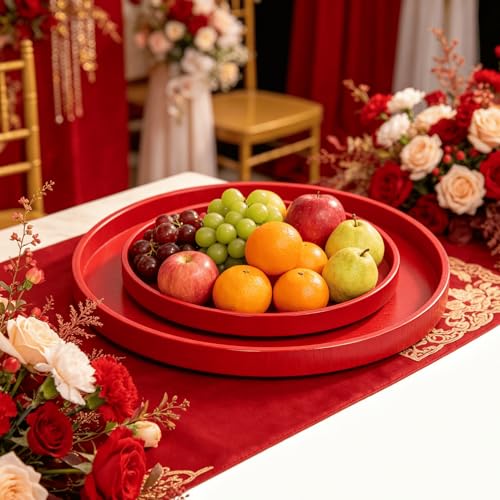 Plateau de service rouge en MDF de qualité supérieure pour restaurant - 8