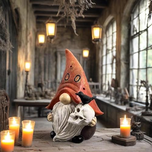 Nains Halloween extérieur : statue en résine pour décorer le jardin - 3