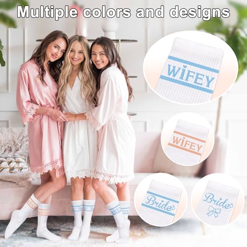 Image of Juesly Bride Gifts with Bride Socks,Wifey Socks as Bachelorette Gifts for Bride,Gifts for Wife