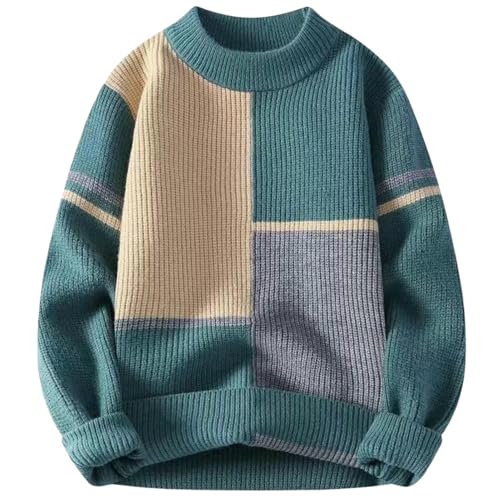 Suéter de invierno para hombre de punto grueso holgado y moderno