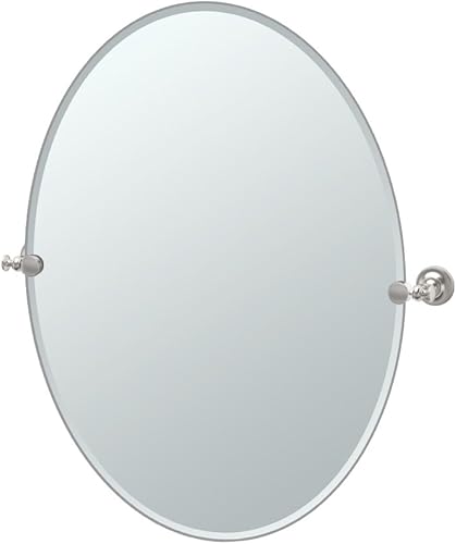 Miniatura 6 de Gatco 4129LG Tavern - Espejo ovalado grande, níquel pulido