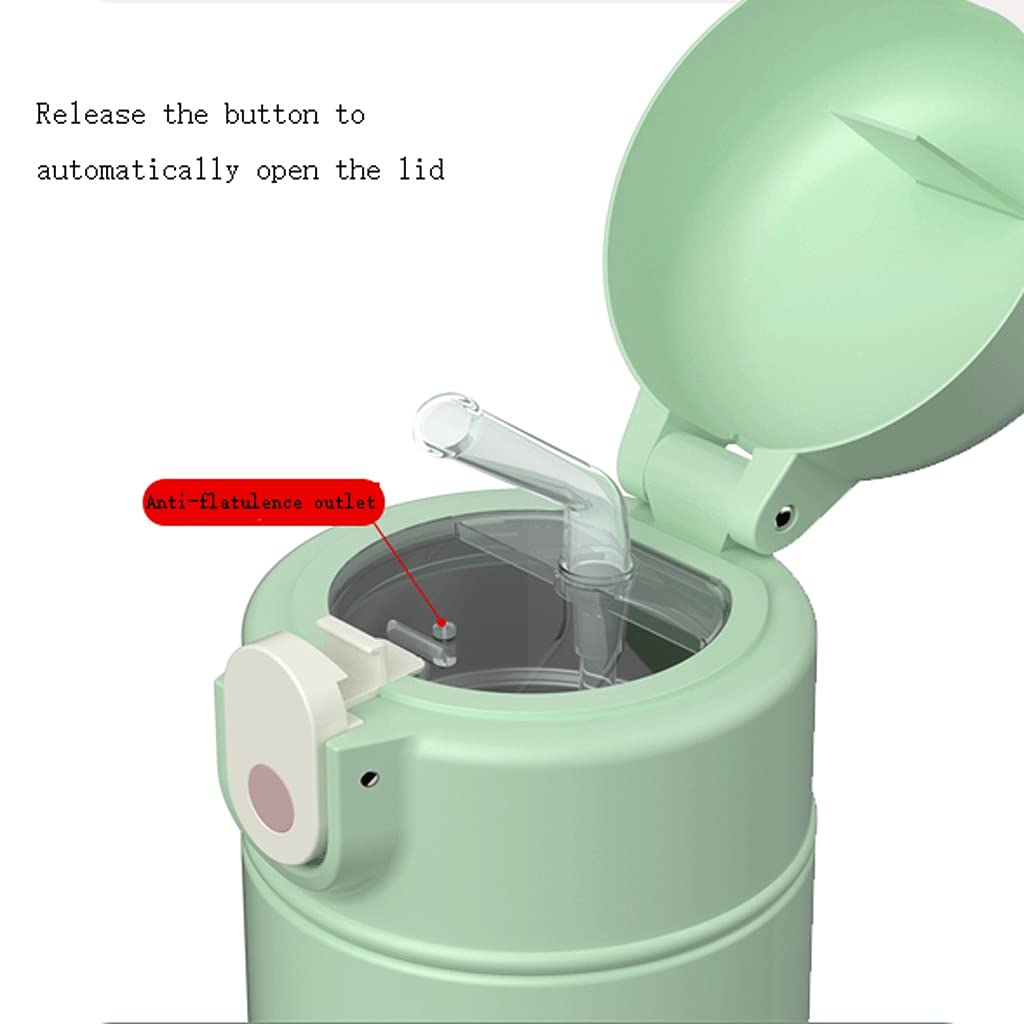 316Imulatulatulatulatulated Edelstahl-Wasserflasche 24-Stunden-isolierter Wasserflasche ausgelichtige Flasche mit Sicherungsknopfabdeckung (Color : Pink, Größe : 400ml)