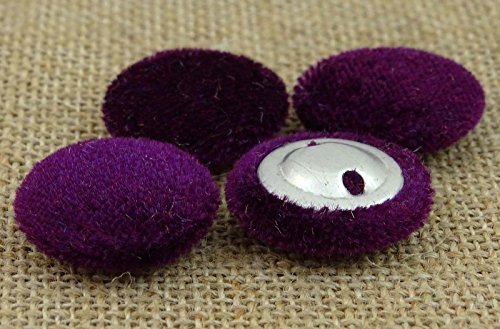 Knitwit 12 Pieces Solid 2 Holes Sewing Velvet Fabric Cloth Covered Scrapbooking Craft Buttons #TOP5