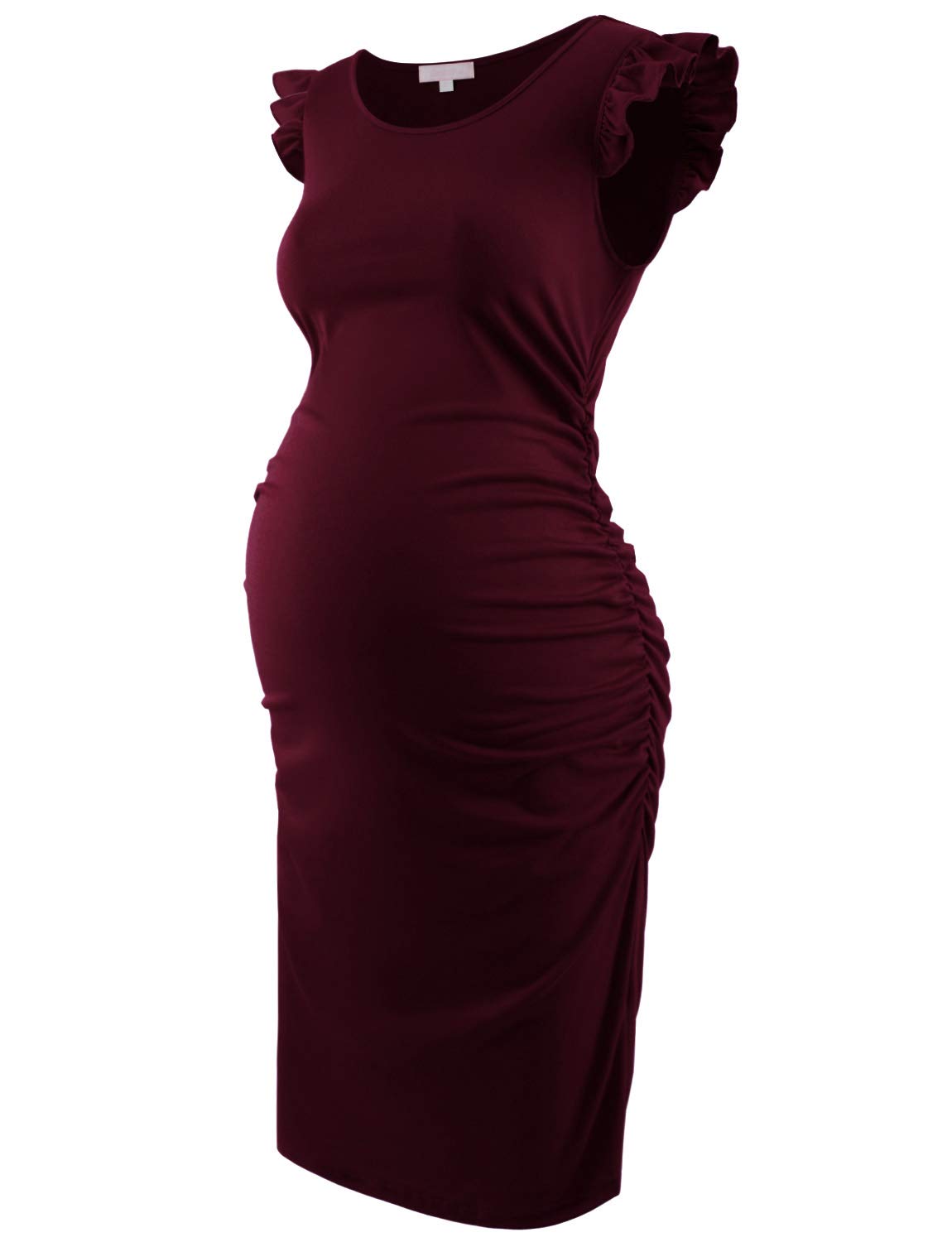 BhomeMaternity Dress Flying Sleeve Casual Pregnancy Summer Dresses