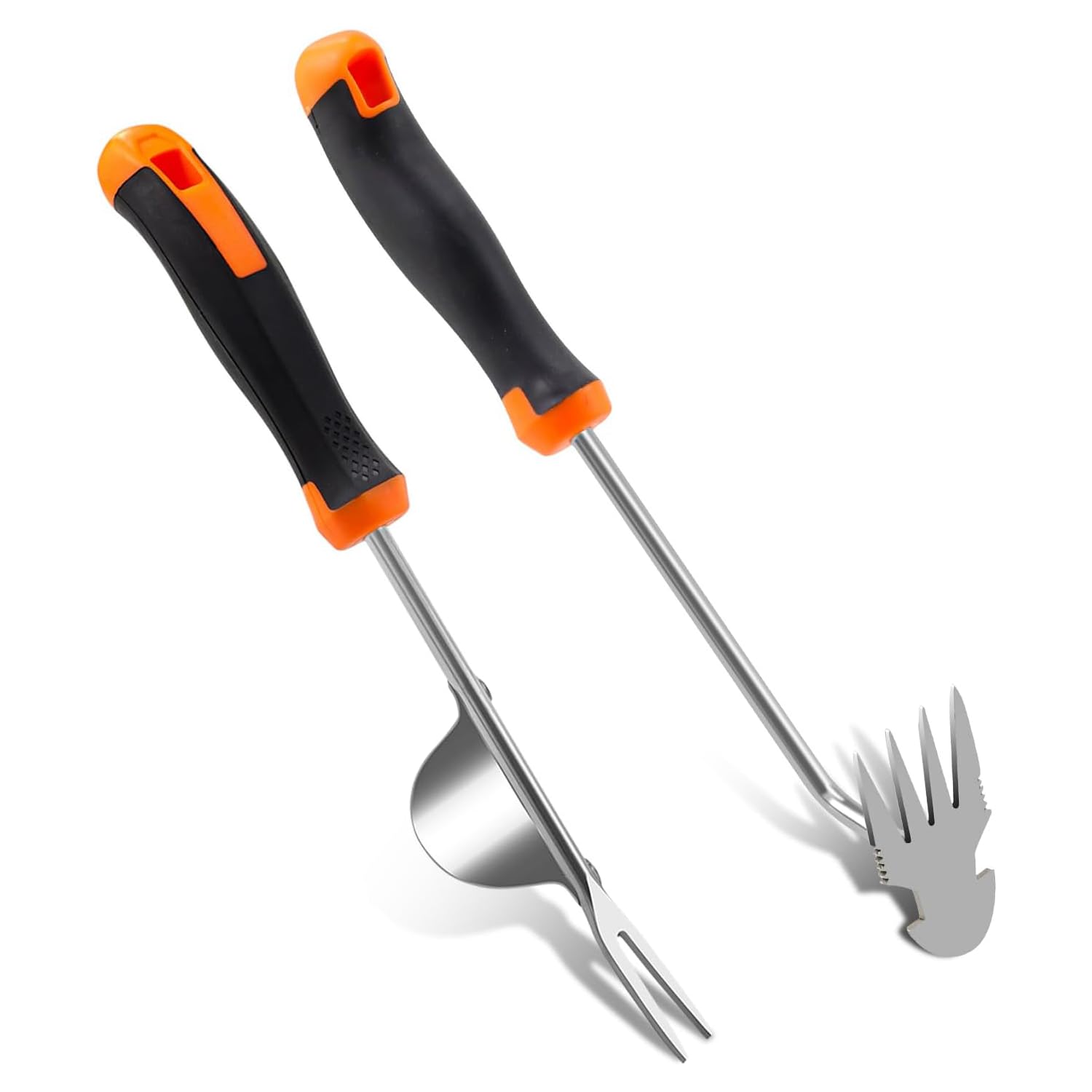 Unkrautstecher Edelstahl, 2 Stück Hand Unkraut Entferner Gerät Edelstahl, Wurzeljäter mit Griff, Garten Handjätgerät Manueller Weeder Unkrautjäter Gartenarbeit zum Graben Jäten, Umpflanzen, Entwurzeln