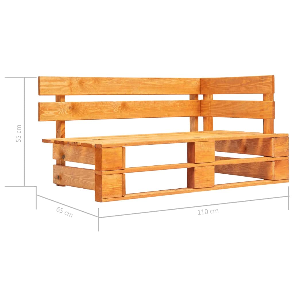2-osobowa sofa z palet, impregnowane drewno sosnowe, modułowe meble ogrodowe, zestaw wypoczynkowy na taras i balkon, odporna na warunki atmosferyczne i łatwa w pielęgnacji