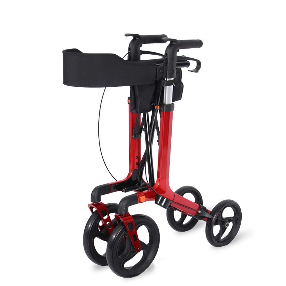 Walker,Rollator Walker z siedzeniem, składany Rolling Walker Regulacja wysokości Wózek na zakupy ze stopu aluminium dla seniorów Skuter czterokołowy little surprise