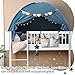 Twin Bed Tent for Kids, Twin Size Bed Canopy Indoor Bed Canopy Privacy Tent on Bed Sleep Inside Drafty Room for Boys, Blue Jean Color