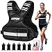 Adjustable Weighted Vest for Women, 6-12 Lbs Rucking Vest with 6 Ironsand Weights, Great Weighted Vest with Plus Pockets & Reflective Strips for Running, Walking, Workout and Strength Training