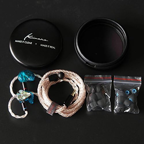Newest Original KINERA IDUN 2BA+1DD Hybrid In Ear Earphone HIFI DJ monitor Running Sport Earphone With Silver Copper Weave Cable (Blue)