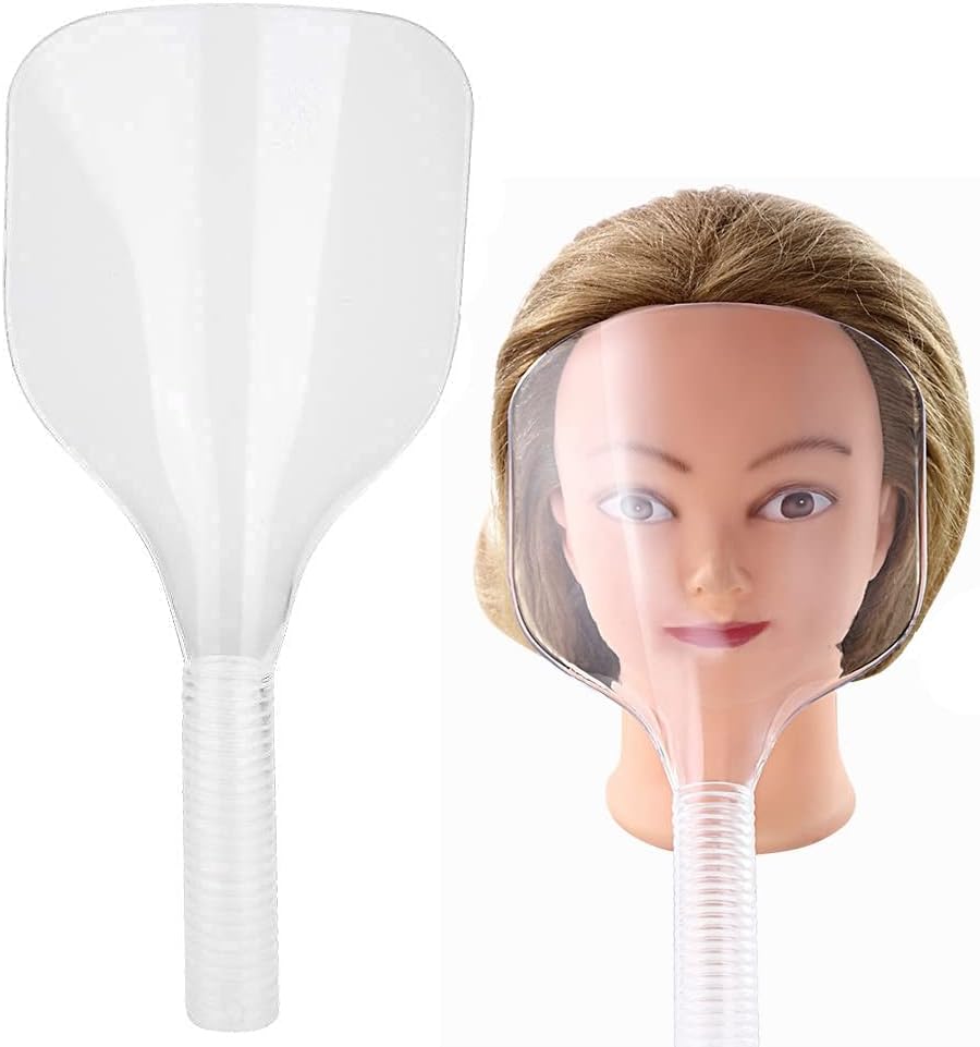 Elandy Clear Plastic Hairspray Face Shield Barber Faceshiled Hair Cut Face Mask Cover Pads Hair Salon Hairdressing Water Proof Spray Shields for Face Eyes Protect