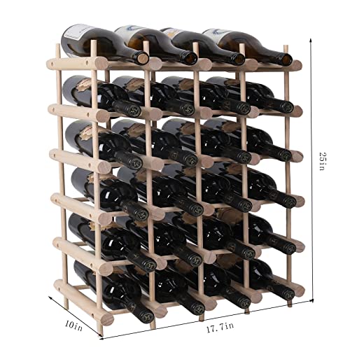 Fdhuijia Wooden Stackable Storage Modular Countertop Wine Rack Cabinet-Freestanding For Floor Wine Display Stand Holder (24 Bottles) #TOP4
