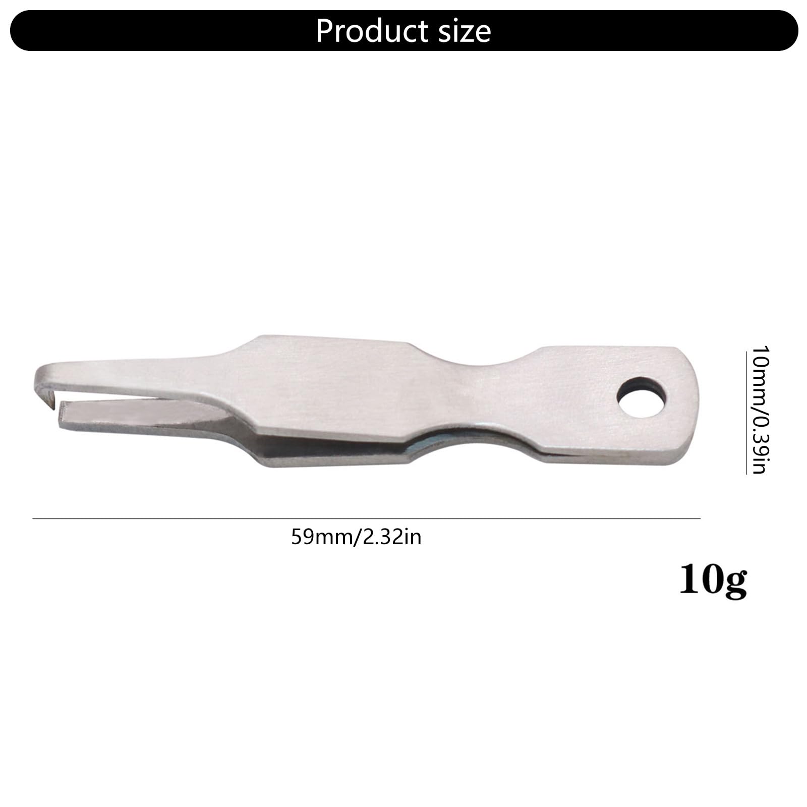 UncleS 2 pinzette Quick Split Ring Opener per la pesca degli attrezzi da pesca, doppio anello aperto, prontezza ornamentale, in acciaio inox