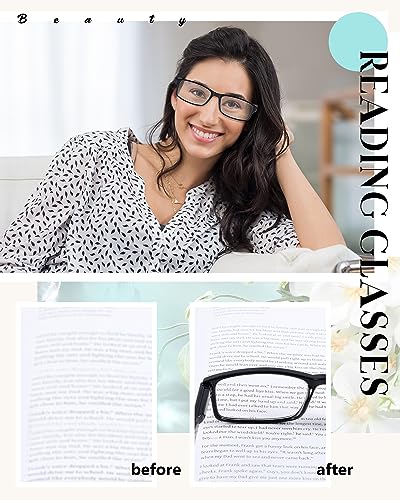 Image of Yexiya 24 Pack 0.5 Reading Glasses Bulk Adjustable Traditional Reading Glasses with Spring Hinge Non-prescription for Men Women, Black Frame