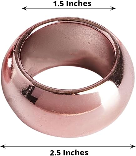 Miniatura 3 de Efavormart - Paquete de 4 anillos acrílicos de oro rosa