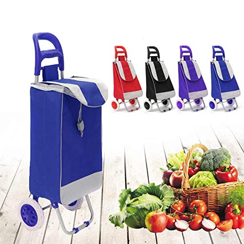 gbgymjm Einkaufstrolley 45L Faltbarer Einkaufstrolley auf Rädern Push Tote Cart Carts Trolley Bag Basket Gepäckräder… – Bild 8