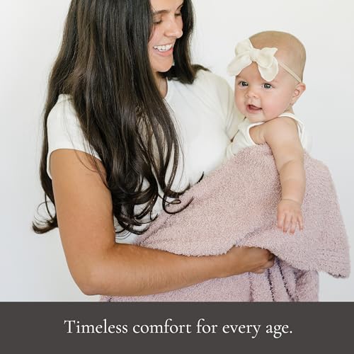 Image of SARANONI Bamboni Luxury Baby Blanket | Cozy & Soft Plush Receiving Blankets | Perfect for Girls & Infant Baby Boy Blankets | Pink - 30 inch x 40 inch