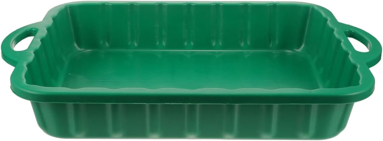 Large Oil Drain Pan for Car, 23. 6" Heavy Duty Leakproof Collector Pan for Oil Change, Plastic Transmission Drain Collector for Engine Fluid Change, Automotive Waste Fuel Fluid Catcher