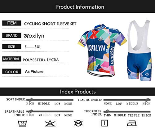 image for Moxilyn Men's Bike Clothing Set Cycling Jerseys Road Bicycle Shirts Ki