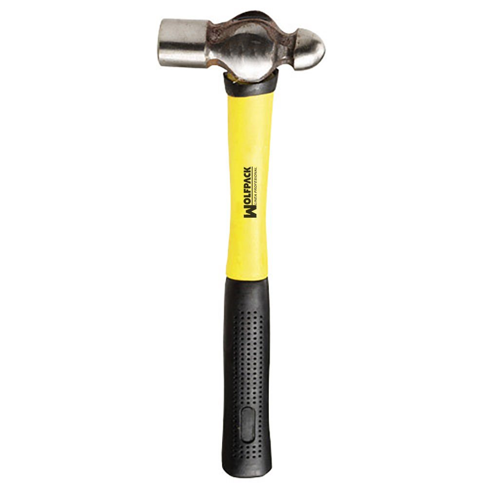 WOLFPACK LINEA PROFESIONAL - Martillo Bola 500 Gramos Mango Fibra Vidrio