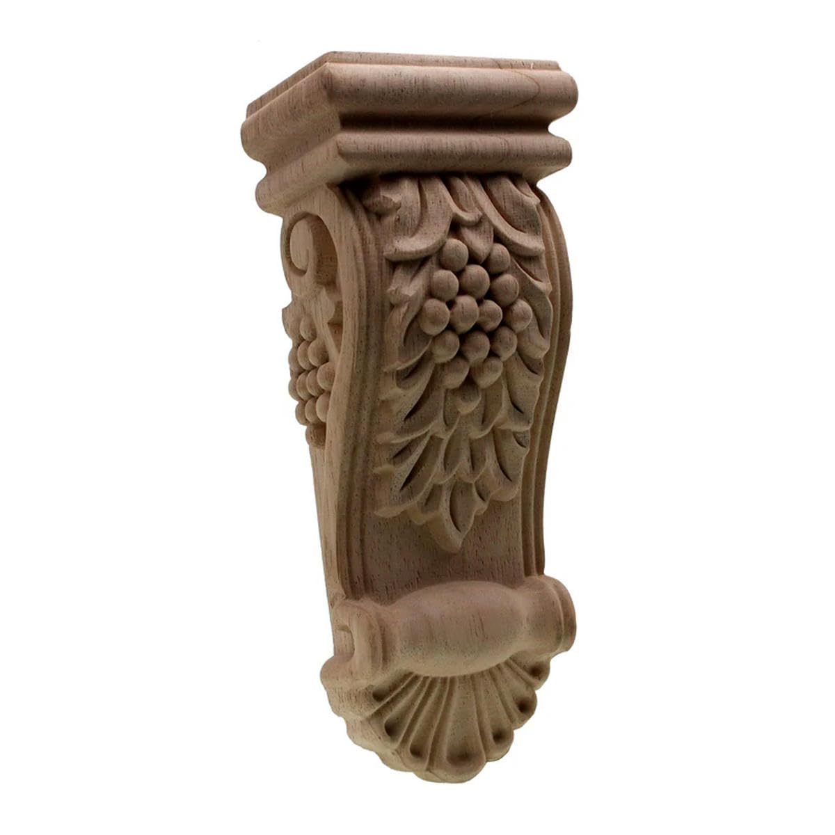 XBHGSY Rzeźbione Drewno Dekoracja Drewniana Rzeźba Do Drzwi Szafa Serce i Kwiat Wzór Akcesoria Meble Solidna figurka eliptyczna 20X10X6Cm
