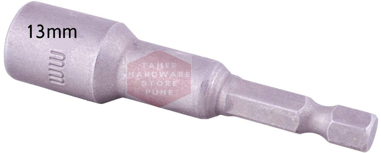 TAHER HARDWARE STORES 1/4" 13mm Drill Bit Socket Magnetic Nut Driver Set Adapter Hex Shank Tool