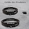 MANVEN Armband für Männer Geschenk für Ihn Lederarmband Herren mit Gravur Ich Liebe Dich Valentinstag Freund Mann Ehemann Jahrestag Weihnachten Geburtstagsgeschenk Männer Vatertagsgeschenke für Papa #3