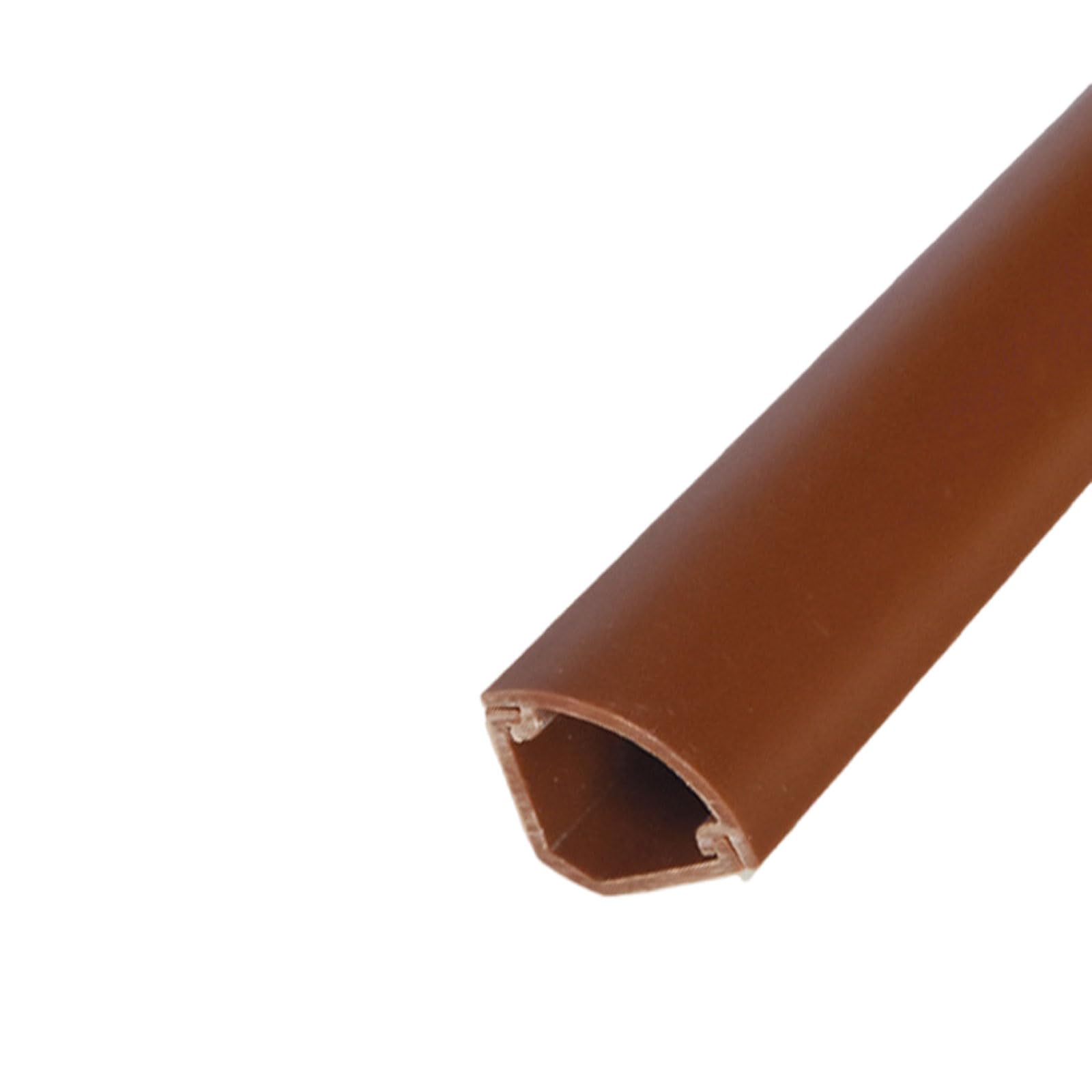 Eck-Kabel-Management-Set, braune Kabelabdeckung, Laufbahn für Boden, Sockelleiste, Decke, elektrische Draht-Concealer und Kabelversteckung, Kabelkanal mit Eck-Kabelverstecker, 17 x 10 x 17 mm