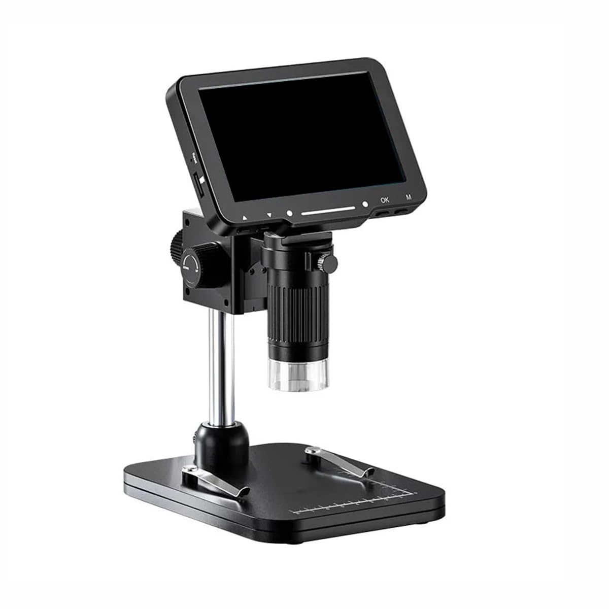 Accessoires pour microscopes Microscopes vidéo numériques 5" IPS HD 1080FHD for Outils de réparation téléphone à souder, Support loupe réglable, Microscope PC HDMI 1000X