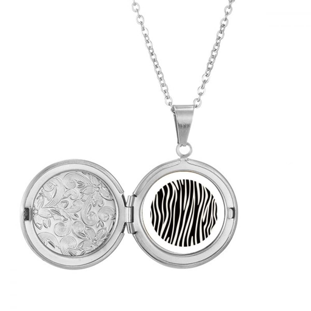 Médaillon motif veines noires et blanches, pendentif en pierre naturelle et cadeau