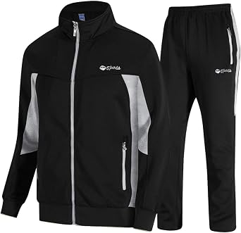 TBMPOY Mens Tracksuits Sweatsuits for Men Sweat Track Suits 2 Piece Casual Athletic Jogging Warm Up Full Zip Sets