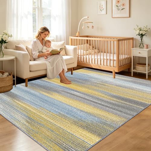 Tapis décoratif antidérapant haut de gamme moquette de salon lavable 200x260 cm