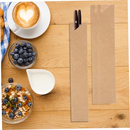 Fundas de papel kraft para palillos bolsas desechables 200 uds 3