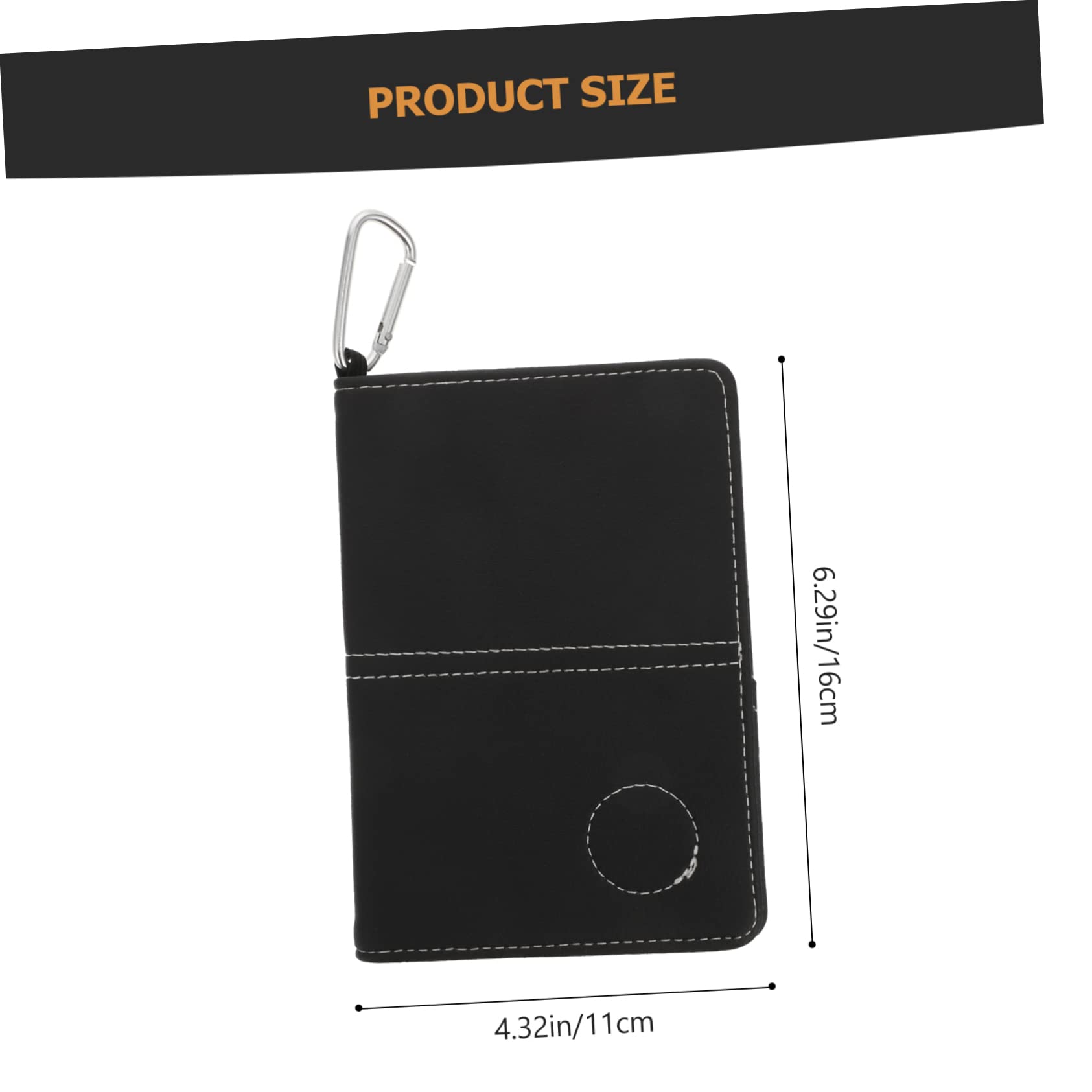 Cuaderno de Puntuación de Golf Diseño Compacto de PU Negro para Proteger Tarjeta de Puntuación y Resistente para Uso Durante el Golf