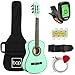 Best Choice Products 30in Kids Acoustic Guitar Beginner Starter Kit with Electric Tuner, Strap, Case, Strings - SoCal Green